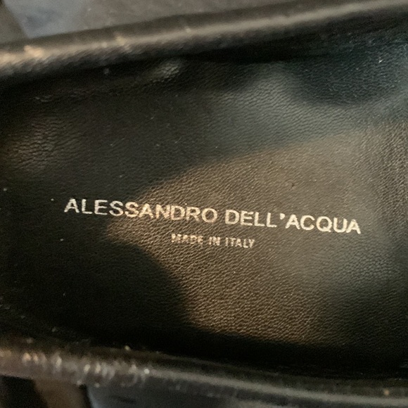 NWT ALESSANDRO DELL’ACQUA Men’s Black Loafers size 45 - Picture 4 of 6